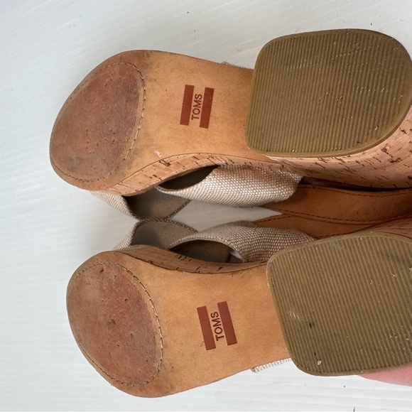 Toms Ibiza platform Natural Wedge Sandals - Picture 9 of 9